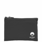 BEAMS JAPAN Logo A5 Flat Pouch in Black 