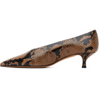 Le Monde Beryl Brown & Black Babouche Kitten Heels