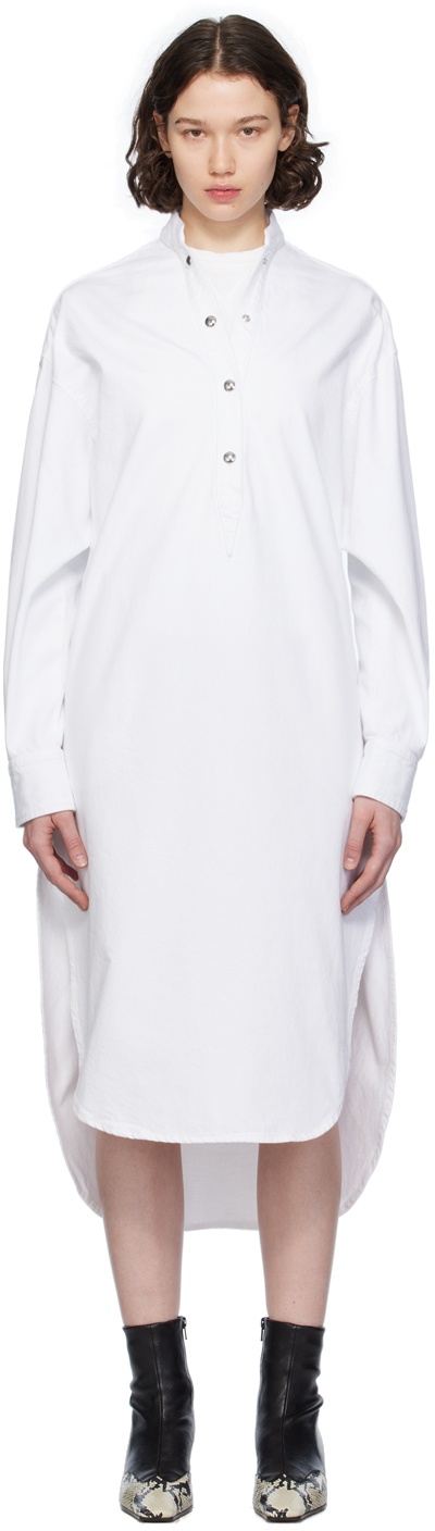 Photo: KHAITE White Seffi Denim Midi Dress