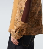 Junya Watanabe Leather-trimmed jacquard jacket