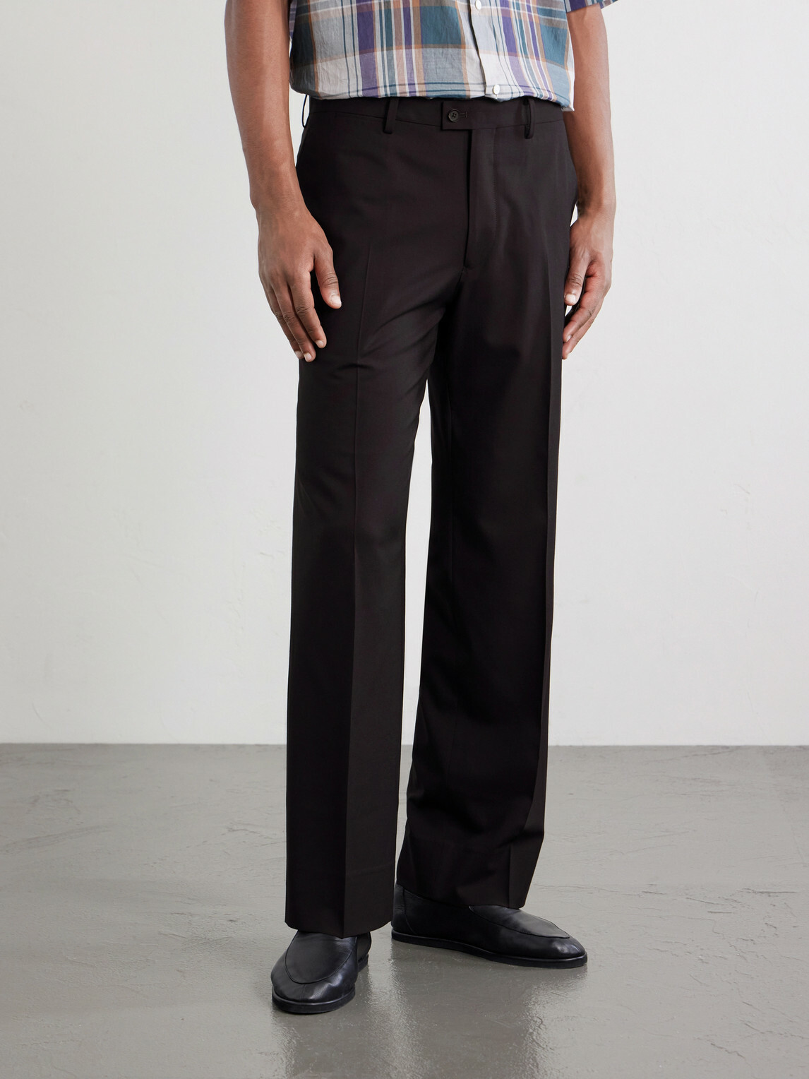 Kaptain Sunshine - Straight-Leg Wool-Poplin Trousers - Brown