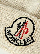 Moncler - Logo-Appliquéd Ribbed Virgin Wool Beanie