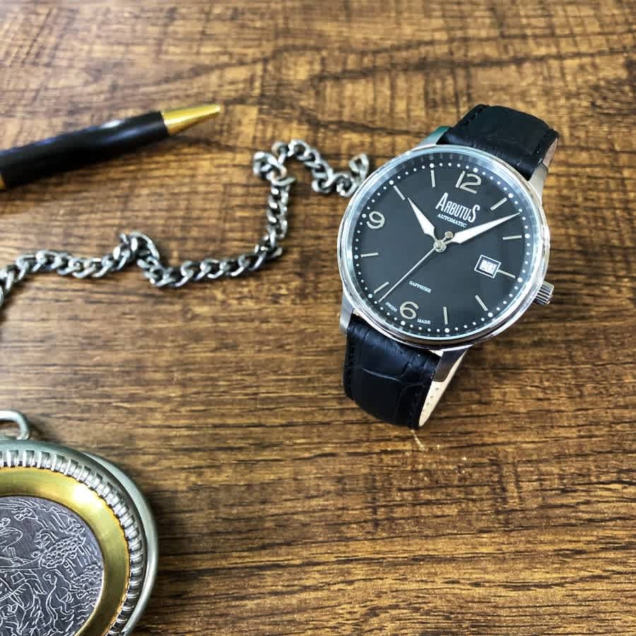 Arbutus Swiss-made Collection Automatic Black Dial Mens Watch ARS1609SBB