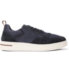 Loro Piana - Newport Walk Suede and Denim Sneakers - Blue