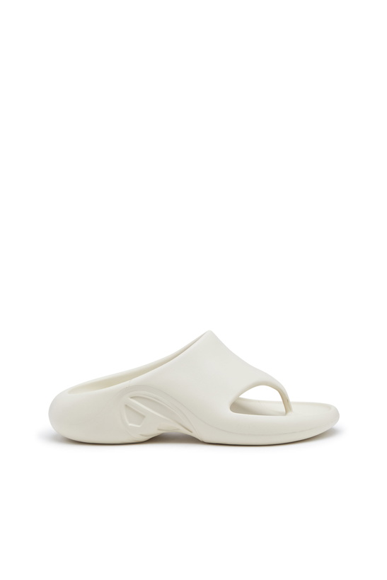 Photo: Diesel Sa-Maui-Rubber mule flip-flop - Slides - Unisex - White