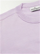 Stone Island Junior - Ages 6-8 Logo-Appliquéd Ribbed Cotton Sweater - Purple