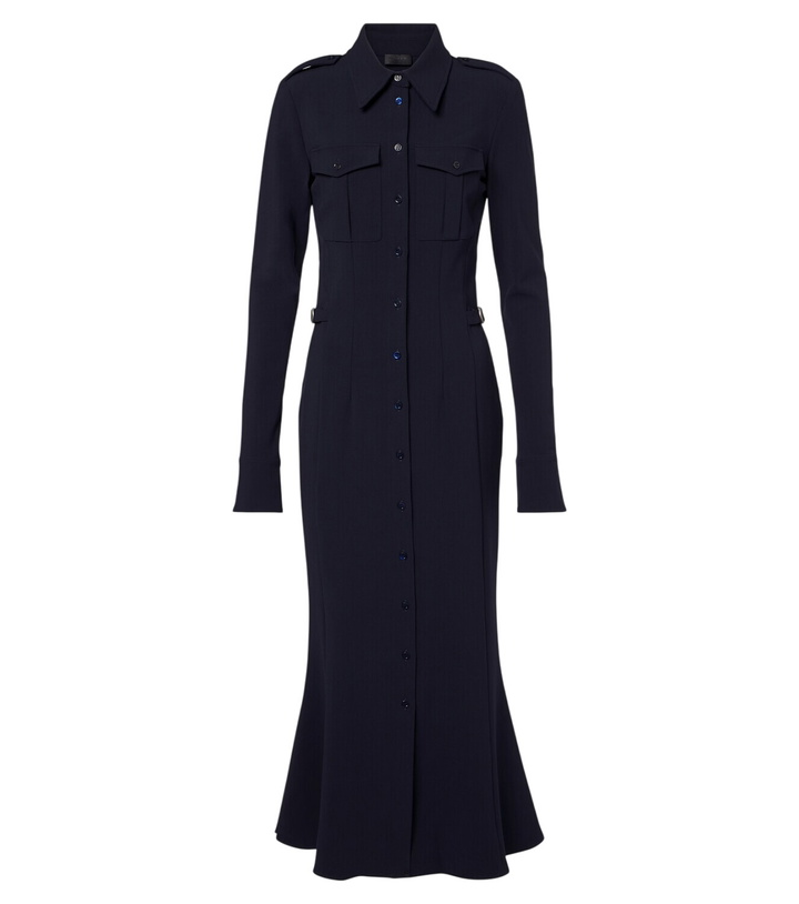 Photo: Mugler Wool-blend shirt dress