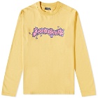 Jacquemus Men's Long Sleeve Marguerite Logo T-Shirt in Yellow