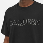 Alexander McQueen Men's Embroidered Logo T-Shirt in Black/Mix