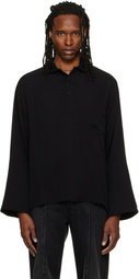 ALAINPAUL Black Long Sleeve Polo