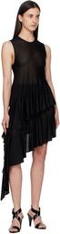 ALAÏA Black Pointed Knit Midi Skirt