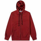 Comme des Garçons Play Men's Invader Hoody in Burgandy