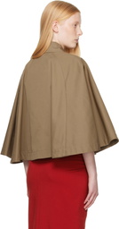 Burberry Brown Capelet Jacket