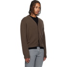 JW Anderson Brown Contrast Layered Cardigan