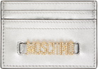 Moschino Silver Lettering Logo Foiled Card Holder