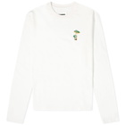 Jil Sander+ Men's Jil Sander Plus Long Sleeve Mushroom T-Shirt in Porcelain