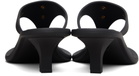 Versace Black Alia Rubber Thong Heeled Sandals