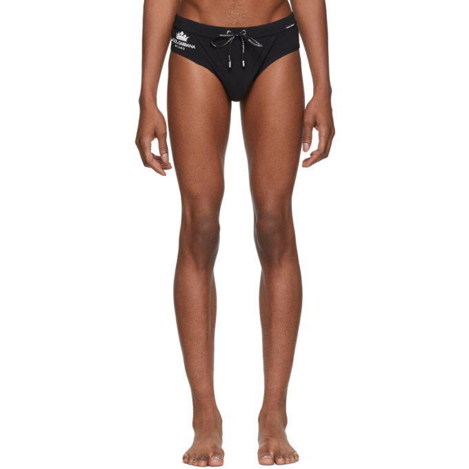 Photo: Dolce and Gabbana Black Logo Swim Briefs