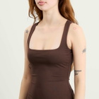 SKIMS Women's Smooth Layers Square Neck Tank Top in Espresso