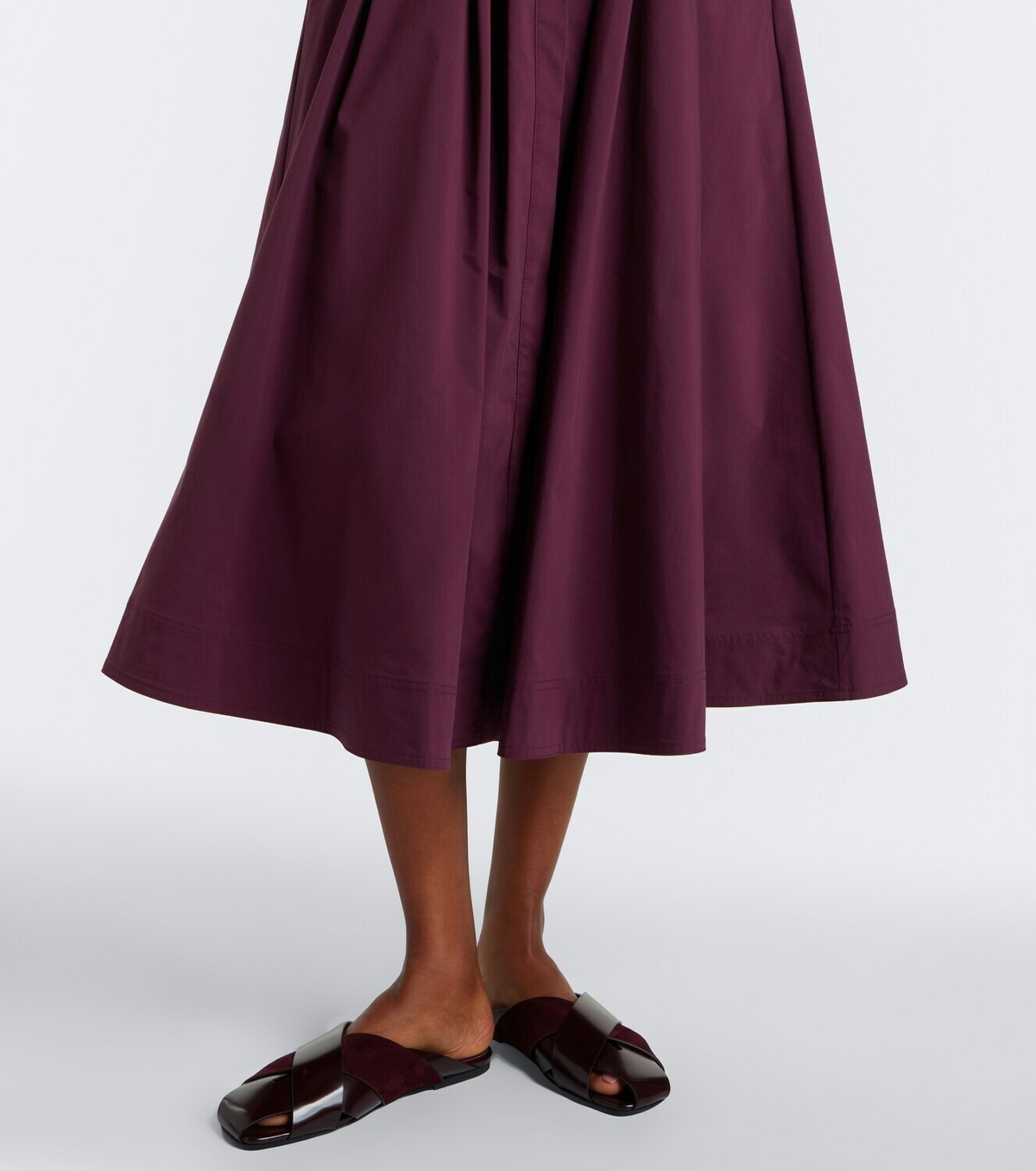 Simkhai Jazz pleated cotton poplin shirt dress
