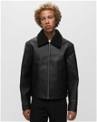 Arte Antwerp Jasper Basic Collar Leather Jacket Black - Mens - Bomber Jackets