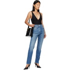 Versace Blue High Waist Straight Jeans