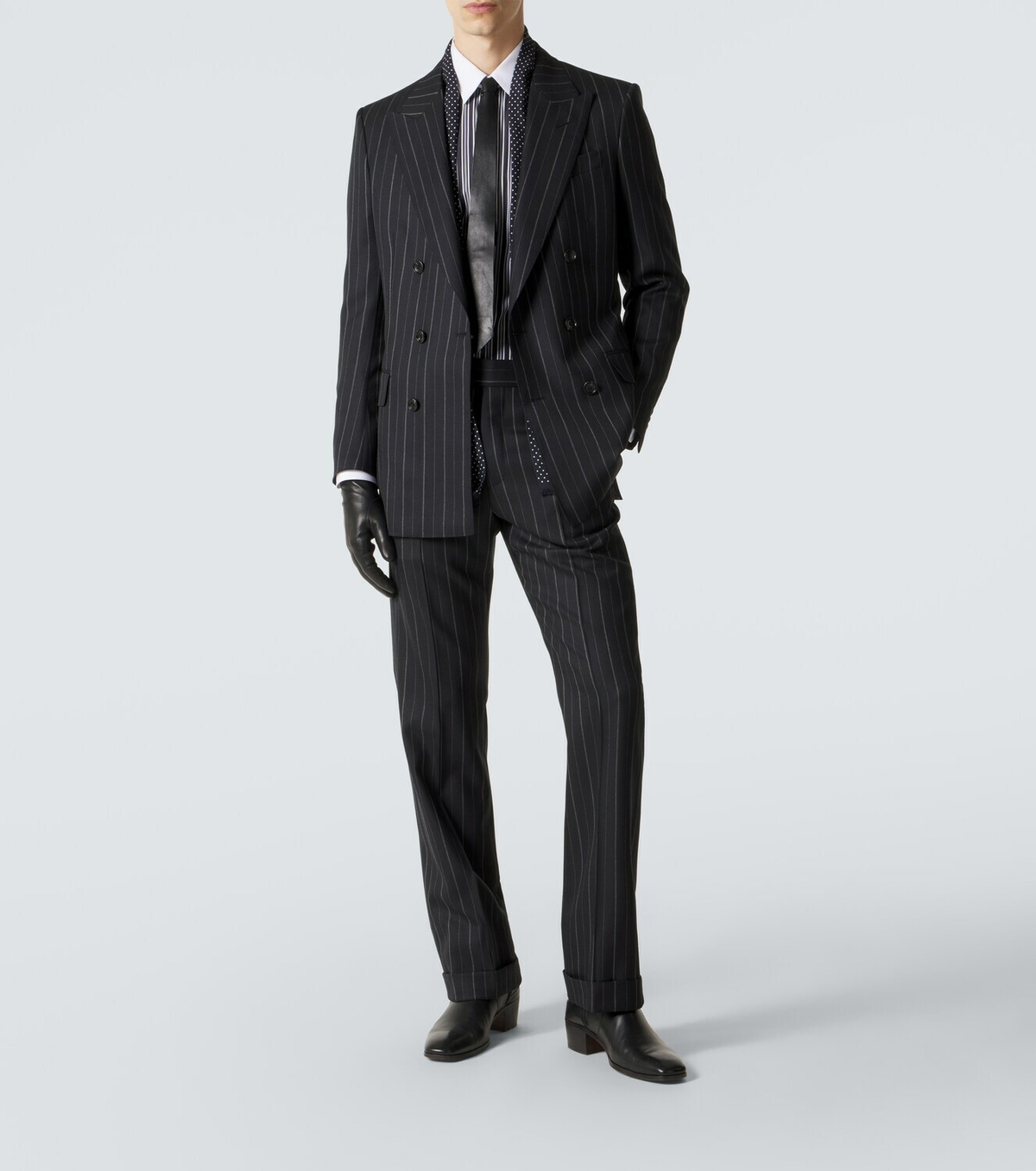 Tom Ford Striped wool straight pants