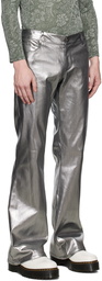 Collina Strada Silver Puddle Flare Jeans