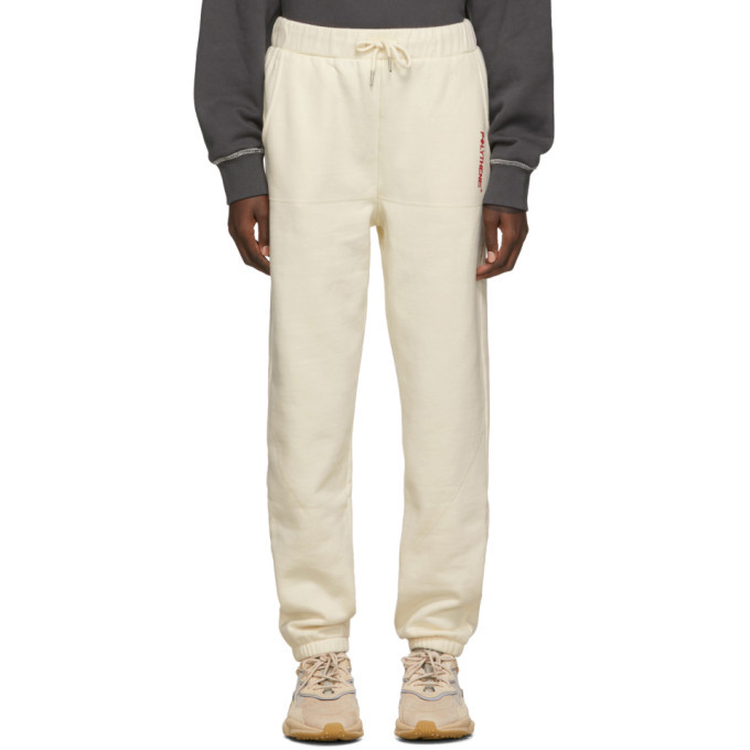 Polythene* Optics Off-White Fleece Overlocking Lounge Pants
