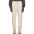 Polythene* Optics Off-White Fleece Overlocking Lounge Pants