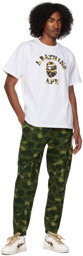 BAPE White 1st Camo College T-Shirt