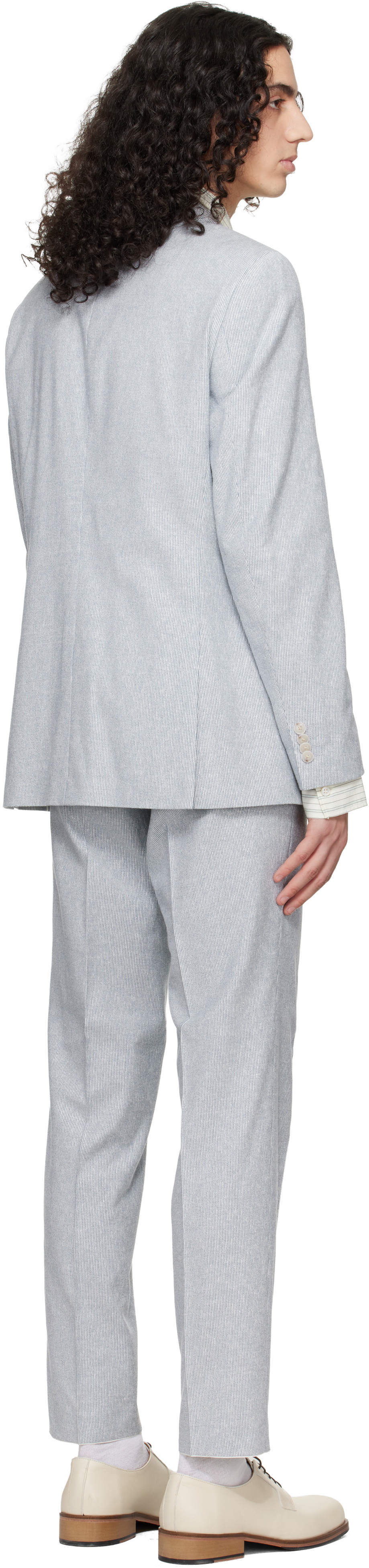 BOSS Blue Two-Piece Regular-Fit Stretch Bouclé Suit