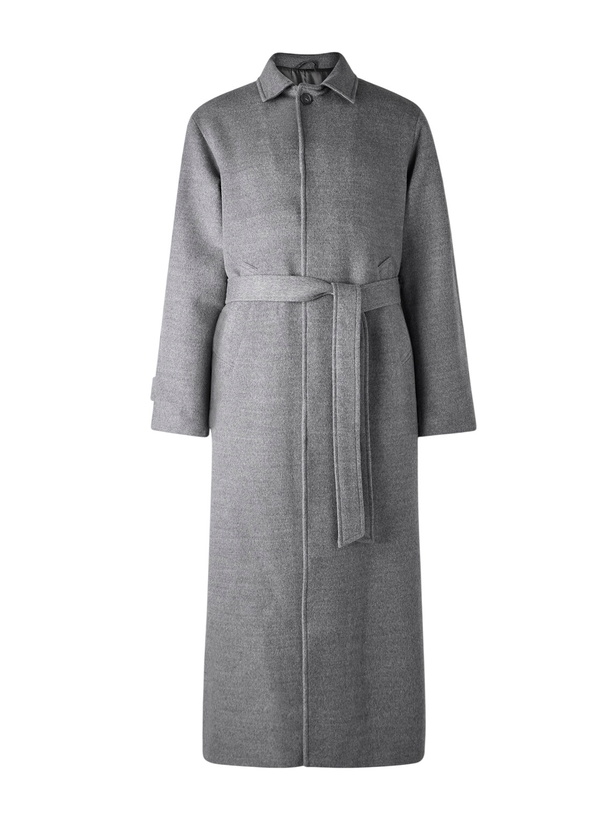 Photo: Saman Amel - Belted Wool Overcoat - Gray