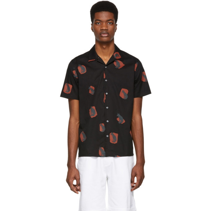 Photo: PS by Paul Smith Black and Red Fox Casual Shirt