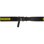 Balenciaga Black and Yellow Logo Belt