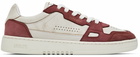 Axel Arigato SSENSE Exclusive Off-White & Burgundy Dice Lo Sneakers