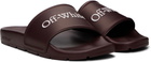 Off-White Burgundy Bookish Slides
