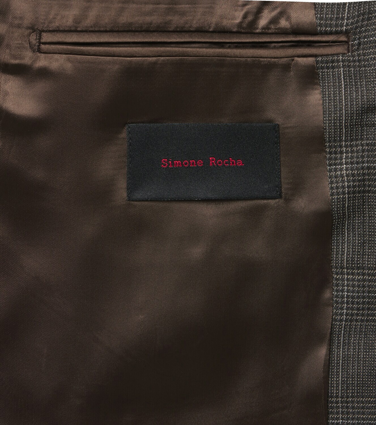 Simone Rocha Checked embellished wool blazer