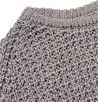 Cav Empt - Striped Waffle-Knit Cotton Sweater - Men - Gray