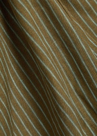 Staud Mateo Striped Linen Trousers Green