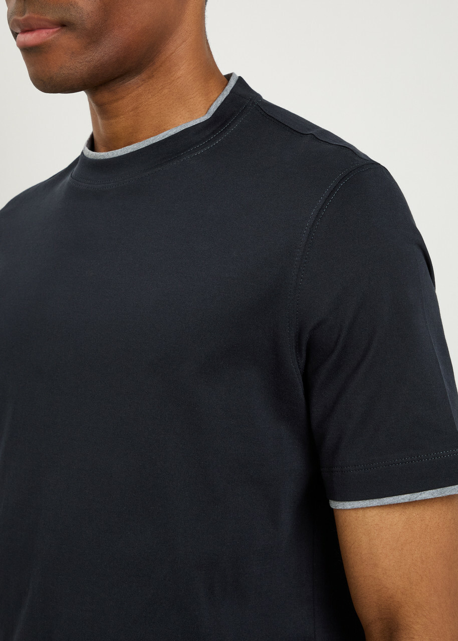 Brunello Cucinelli Cotton T-shirt Navy