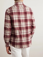 Brunello Cucinelli - Checked Cotton-Flannel Shirt - Red