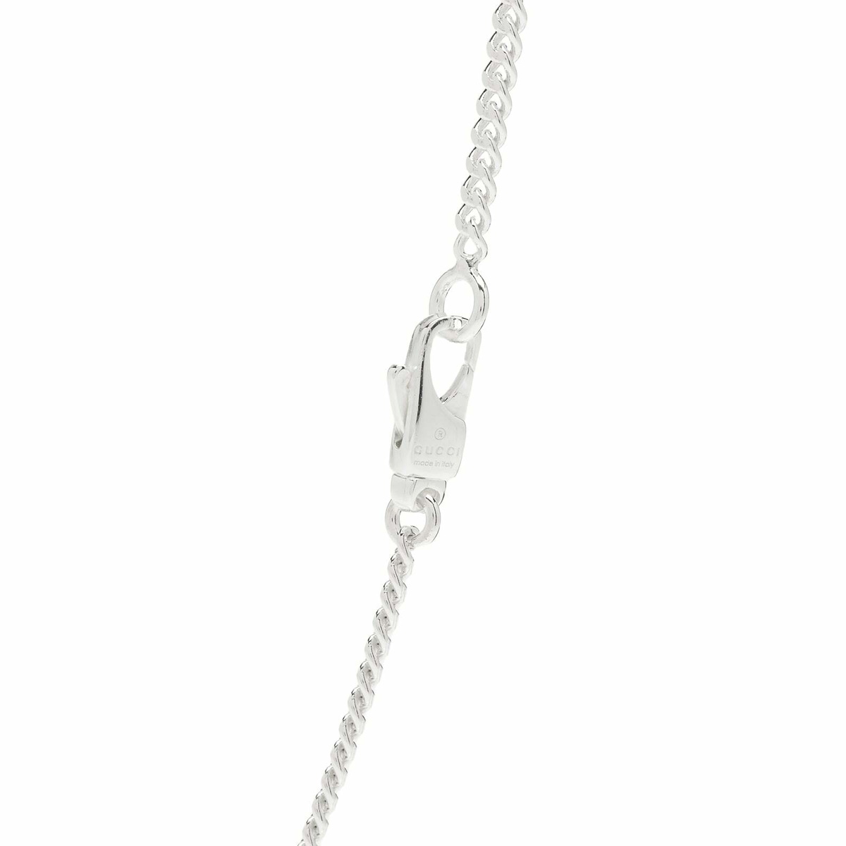 Gucci Men's Signature GG Dog Tag Necklace in Silver 