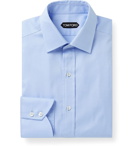 TOM FORD - Slim-Fit Cotton-Twill Shirt - Blue