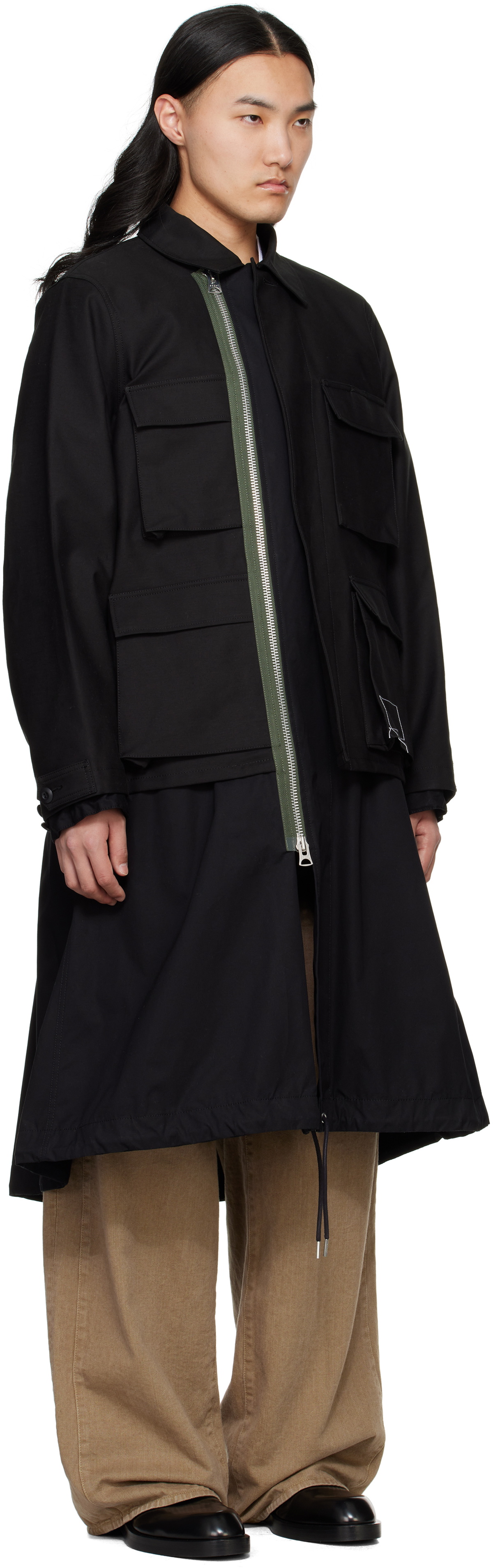 ★2★WTAPS sacai Cotton Back Satin Jacket WTAPS x sacai Cotton Back Satin Jacket 01 [ 2423234D-JKM02S