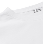 Loewe - Logo-Embroidered Cotton-Jersey T-Shirt - White