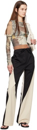 Serapis SSENSE Exclusive Black & Off-White Trousers