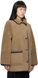 YMC Brown Sabbath Reversible Shearling Coat