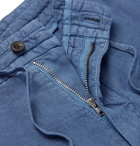 NN07 - Emil Garment-Dyed Linen Drawstring Shorts - Men - Blue