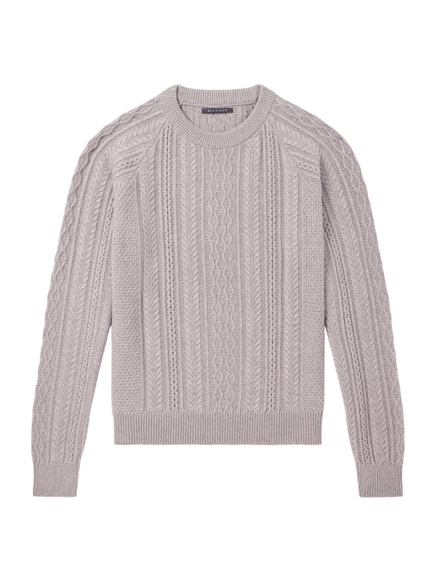 Photo: Begg & Co - Maytime Cable-Knit Cashmere-Blend Sweater - Neutrals